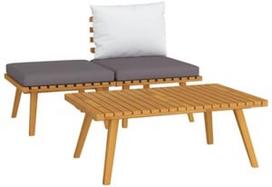 Lauko baldų komplektas VLX Garden Lounge Set 316265, pilkas/rudas, 1-2 vietų