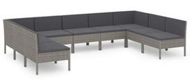 Lauko baldų komplektas VLX Garden Lounge Set 3094598, pilkas, 9 vietų