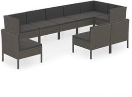 Lauko baldų komplektas VLX Garden Lounge Set 3094406, pilkas, 9 vietų
