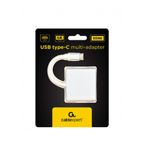 usb c hdmi adapteris - Laidas Gembird A-CM-HDMIF-02-SV USB Type-C Multi-Adapter Silver - 3 nuotrauka