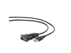 usb adapteris rs232 - Gembird Converter Cable USB to DB9M Black 1.5m - 1 nuotrauka