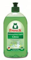 indu ploviklis 5 l - Indų ploviklis FROSCH, citrinų kvapo, 500 ml - 1 nuotrauka