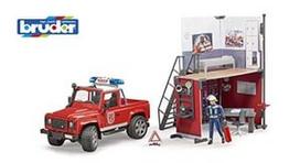 Komplektas Bruder Bworld Fire Station With Country 62701, raudona