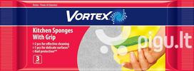 Kempinės indams plauti profiliuotos Vortex, 3 vnt.