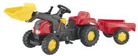 Žaislinis automobilis Rolly Toys rollyKid-X Tractor With Frontloader & Trailer 023127