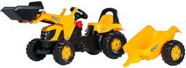 Žaislinis automobilis Rolly Toys Kid JCB Tractor With Frontloader & Trailer 023837