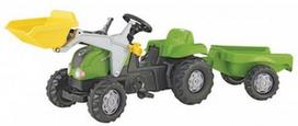 zaislinis traktorius - Žaislinis automobilis Rolly Toys Tractor With Frontloader & Trailer Green 023134 - 1 nuotrauka