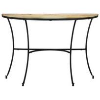 Konsolinis staliukas VLX Side Table Solid Reclaimed Wood, rudas/juodas, 1100 mm x 400 mm x 770 mm