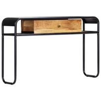 Konsolinis staliukas VLX Solid Mango Wood 248102, rudas/juodas, 1180 mm x 300 mm x 750 mm