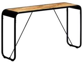 Konsolinis staliukas VLX Solid Mango Wood 247869, rudas/juodas, 1400 mm x 350 mm x 760 mm