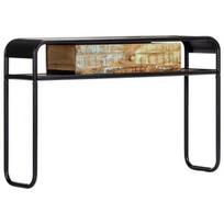 Konsolinis staliukas VLX Solid Reclaimed Wood 248103, rudas/juodas, 1180 mm x 300 mm x 750 mm