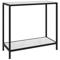 Konsolinis staliukas VLX Console Table, baltas/juodas, 800 mm x 350 mm x 750 mm