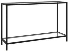 Konsolinis staliukas VLX Console Table, skaidrus/juodas, 1200 mm x 350 mm x 750 mm