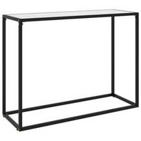 Konsolinis staliukas VLX Console Table, baltas/juodas, 1000 mm x 350 mm x 750 mm