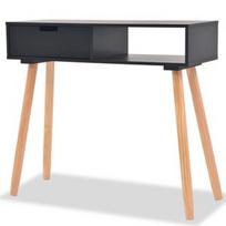 Konsolinis staliukas VLX Console Table, juodas, 800 mm x 300 mm x 720 mm