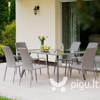 Lauko baldų komplektas Patio Lupus/Etienne, pilkas