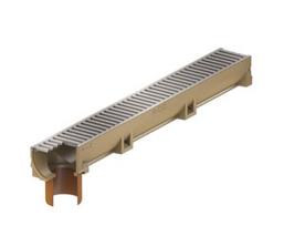 lietaus latakai - Drenažo latakas su Ø 110 mm vamzdžiu Aco Self Euroline, 1 m - 1 nuotrauka