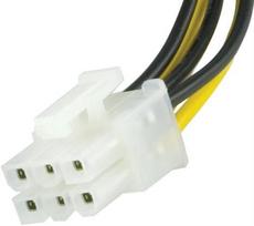 DELTACO adapter cable 2x4 pin for 6-pin PCI-Express, 25cm Contact (other end)    6-pin PCI Express p