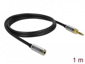 3.5 mm to 3.5 mm kabelis - DELOCK Stereo Jack Extension Cable 3.5 mm 3 pin male to female with 6.35 mm screw adapter 1 m - 1 nuotrauka