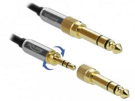 3.5 mm to 3.5 mm kabelis - DELOCK Stereo Jack Extension Cable 3.5 mm 3 pin male to female with 6.35 mm screw adapter 1 m - 4 nuotrauka