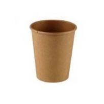 Vienkartiniai puodeliai KRAFT, popieriniai, rudi, 234 ml, D 80mm, 56x90mm,  50 vnt