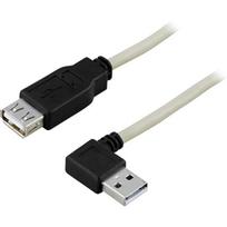 usb usb kampinis - DELTACO USB 2.0 ilgintuvas, kampinis, 0.2m / USB2-102A - 1 nuotrauka
