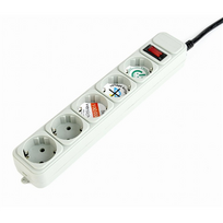 surge protector - Gembird Surge Protector 5 sockets 1.8m - 4 nuotrauka