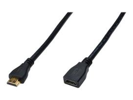 Kabelis ASSMANN HDMI High Speed extension cable type A M/F 3.0m w/Ethernet Ultra HD 24p gold bl
