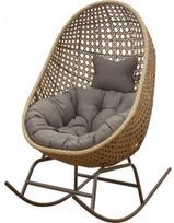 Supamasis krėslas Home4you Egg 28078, smėlio, 134 cm x 87 cm x 122 cm