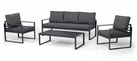 Lauko baldų komplektas Home4you Leipzig 77681, pilkas, 5 vietų