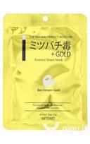 Lakštinė veido kaukė Mitomo Tencel Gold & Bee venom 25 g