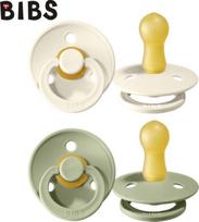 Bibs Seilinukai Seilinukai 2 pakelių Sage Ivory S čiulptukas raminanti Hevea guma