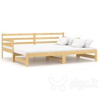 Ištraukiama lova, vidaXL, 2x90x200cm, pušies medienos masyvas