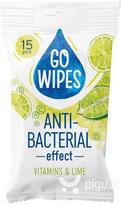 Drėgnos servetėlės su vitaminais Go Wipes, 15 vnt.