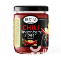 Aitriųjų paprikų - bruknių, kriaušių padažas BUGA's, 170 g