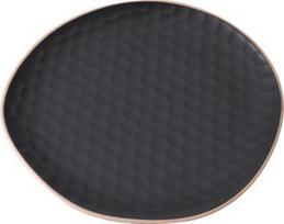 Lėkštė Mondex Siaki Q81200120, 27 cm x 27 cm, Ø 27 cm, juoda