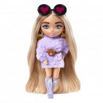 Barbie Extra mini lėlė violetine suknele