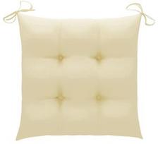 Kėdžių pagalvėlė VLX Fabric 314867, kreminė, 400 mm x 400 mm, 4 vnt.