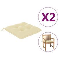Kėdžių pagalvėlė VLX Fabric 314902, kreminė, 500 mm x 500 mm, 2 vnt.