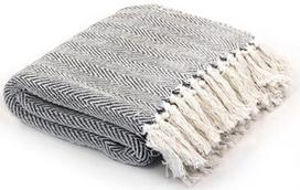 Pledas VLX Herringbone, tamsiai mėlyna, 160 cm x 210 cm