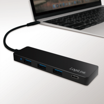usb hub white - LogiLink USB 2.0 Hub 4-Port w/Power Supply White - 3 nuotrauka