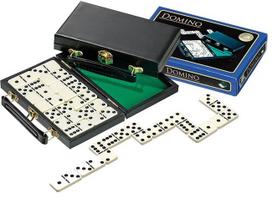 domino zaidimas - Žaidimas Philos Domino Double 6 19x12cm - 1 nuotrauka