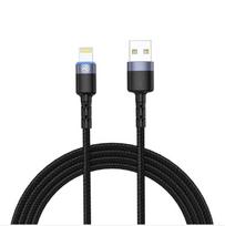 usb duomenu - Tellur Data cable USB to Lightning LED, Nylon Braided, 1.2m black - 1 nuotrauka