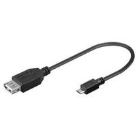 usb kistukas usb lizdas - Sbox USB A F.->MICRO USB M. 0.1M USB F-MICRO M - 1 nuotrauka