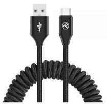 usb type c laidas - Tellur Data cable Extendable USB to Type-C 3A 1.8m black - 1 nuotrauka