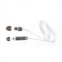 usb micro usb 1m - Sbox 2IN1W USB->Micro USB IPH.5 M/M 1M white - 1 nuotrauka