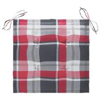 Kėdžių pagalvėlė VLX Garden Chair Cushions 314069, raudona/pilka, 500 mm x 500 mm, 4 vnt.