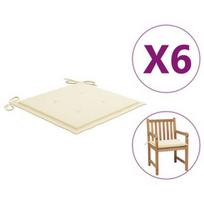 Kėdžių pagalvėlė VLX Garden Chair Cushions 314043, kreminė, 500 mm x 500 mm, 5 vnt.