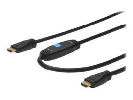ASSMANN HDMI High Speed connection cable type A w/ amp. M/M 20.0m w/Ethernet Ultra HD 24p CE gold bl