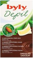 Depiliacinė juostelė Byly Depil Face Hair Removal Strips 12pcs Chocolate